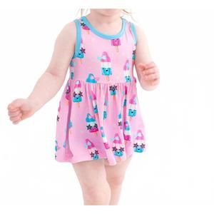NEW BIRDIE BEAN sailor peplum dress set in pink